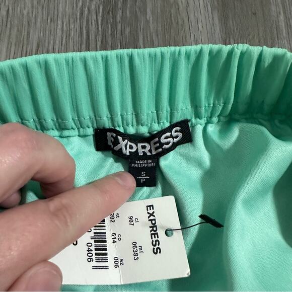 Express Light Blue Aqua Sheer Overlay Pull-On Maxi Skirt Size S - Picture 5 of 8